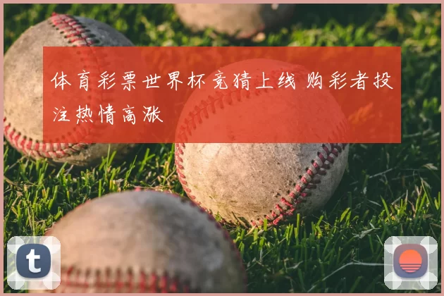 体育彩票世界杯竞猜上线 购彩者投注热情高涨