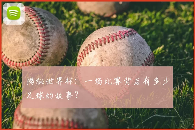 揭秘世界杯:一场比赛背后有多少足球的故事?